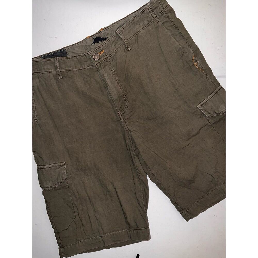 TOMMY BAHAMA ARMY GREEN COTTON CARGO SHORTS SIZE 34
